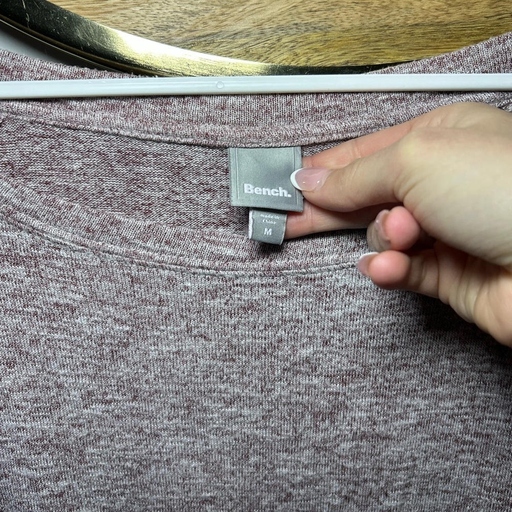 Bench Women's Marled Gray Long Sleeve Top - Picture 2 of 4